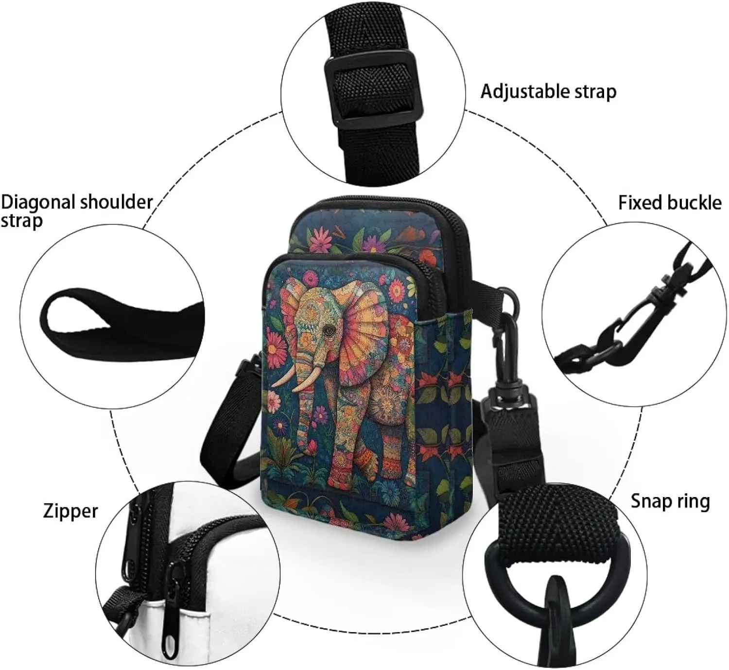 Crossbody Bag Crossbody Purses for Women Shoulder Bags with Strap Casual Polyester Shoulder Bag