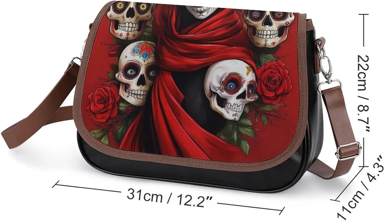 Crossbody Bag with Adjustable Strap for Women, Small Pu Leather Shoulder Handbags for Office