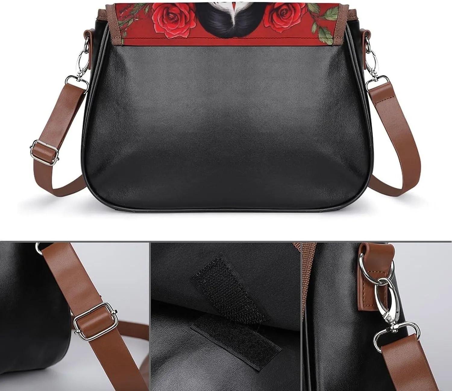 Crossbody Bag with Adjustable Strap for Women, Small Pu Leather Shoulder Handbags for Office