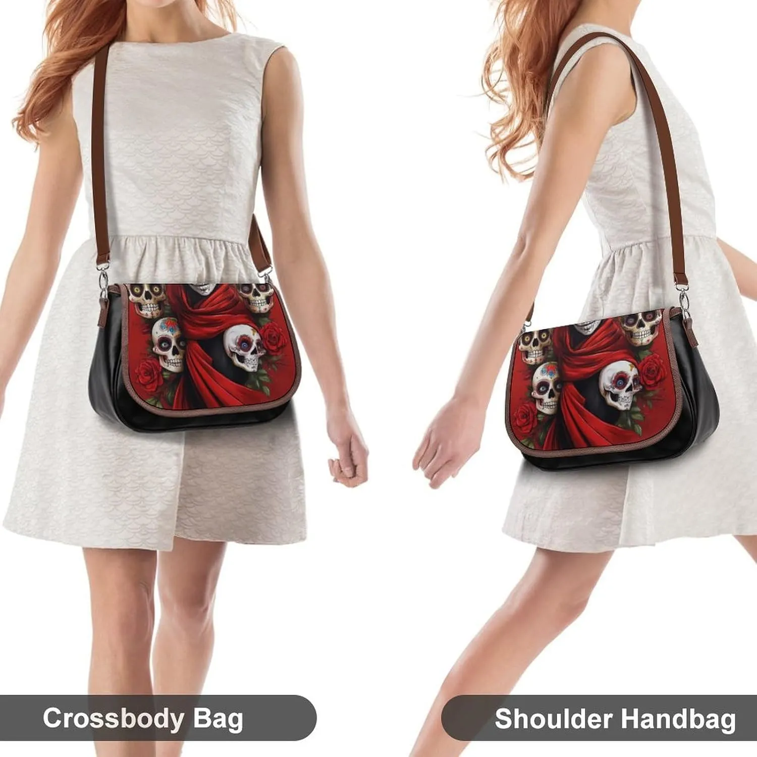 Crossbody Bag with Adjustable Strap for Women, Small Pu Leather Shoulder Handbags for Office