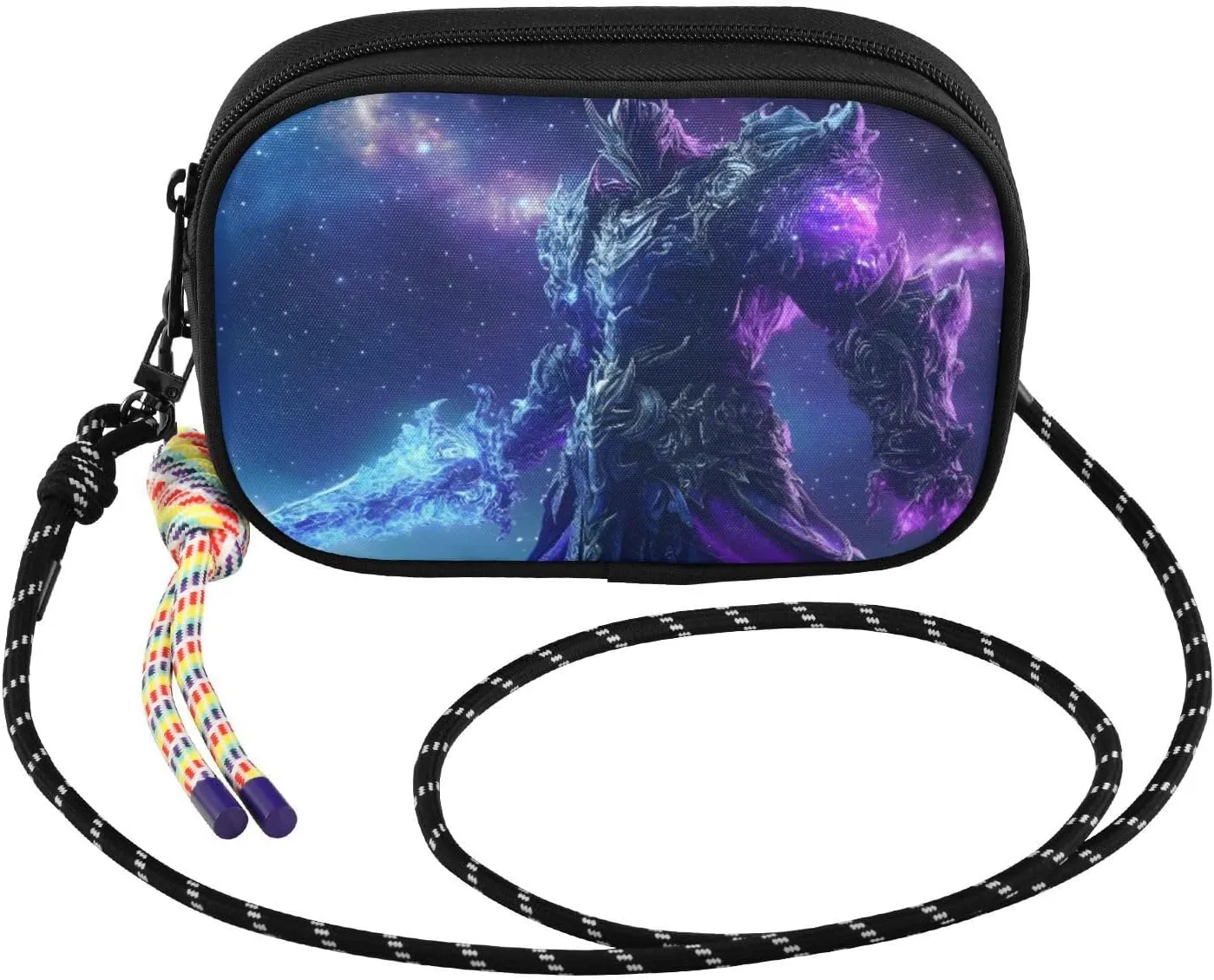 Crossbody Bags for Women Knight Purple Sword Cell Phone Purses Women's Shoulder Handbag Wallet Purse with Rope Pendant