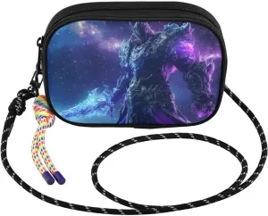 Crossbody Bags for Women Knight Purple Sword Cell Phone Purses Women's Shoulder Handbag Wallet Purse with Rope Pendant