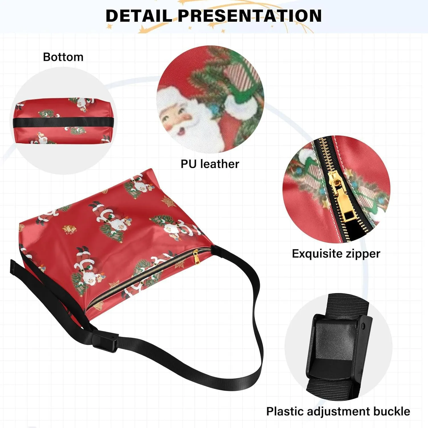 Crossbody Bags for Women Vegan Leather Shoulder Handbag Purses for Women with Adjustable Wide Strap Patternt 1