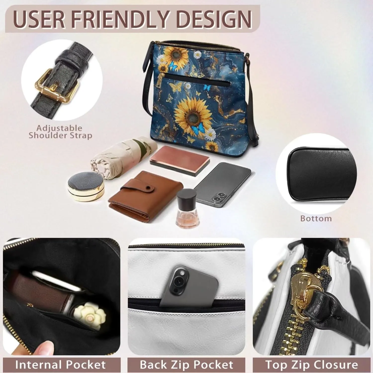 Crossbody Purses for Women Ladies Shoulder Sling Bag Leather Handbag Crossbody Small Purses Hobo Bag