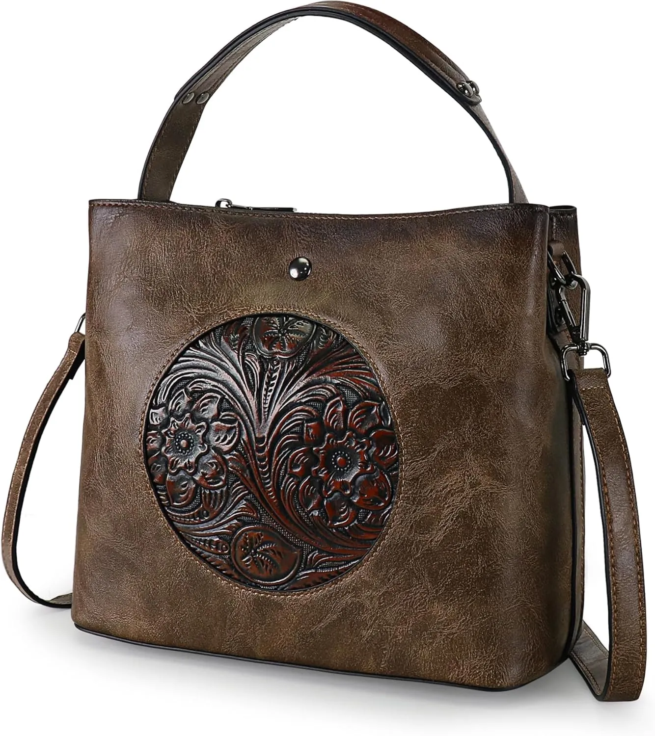 Crossbody Purses for Women Medium Shoulder Bag Vegan Leather Ladies Handbags