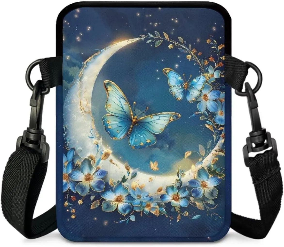 Crossbody Shoulder Bag for Girls, 2 Layer Lightweight Messenger Bag Waist Pouch