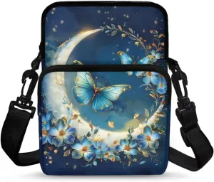 Crossbody Shoulder Bag for Girls, 2 Layer Lightweight Messenger Bag Waist Pouch