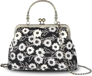 Crossbody Tote Bag Floral Satchel Purse Handbag for Women