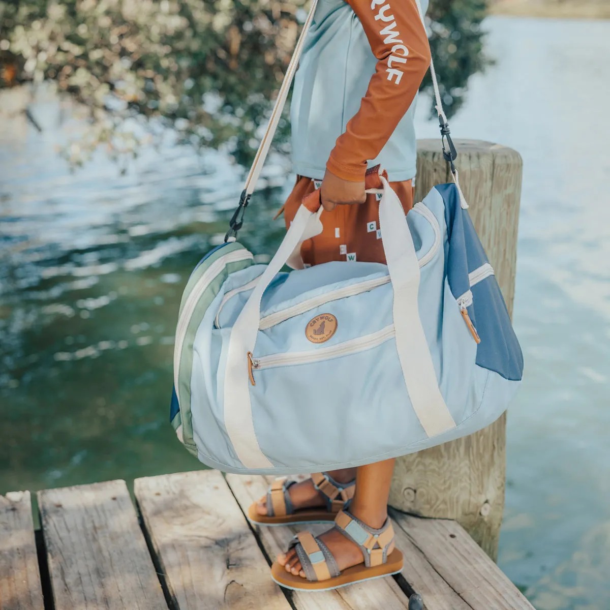 Crywolf Packable Duffle Bag - Ocean Colour Block