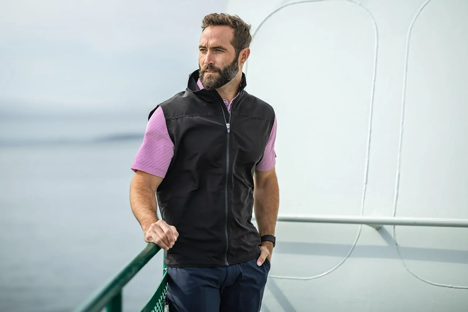 Cutter & Buck Charter Eco Full-Zip Mens Big & Tall Vest