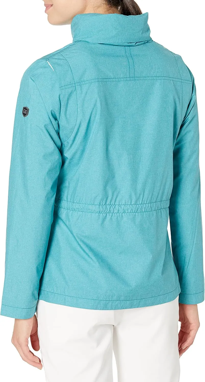 Cutter & Buck Women's Blue Carolina Panthers Packable Full-Zip Weathertec Jacket