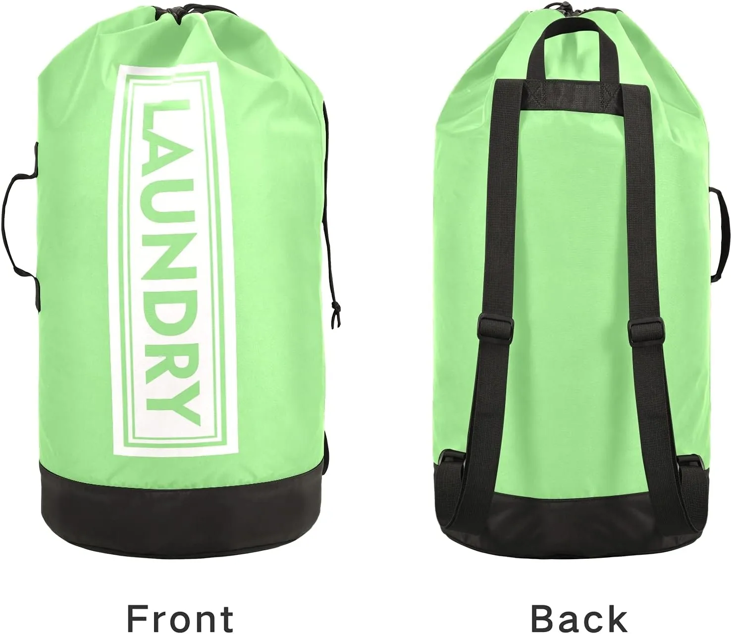 Cyan blue Laundry Backpack Large Heavy Duty Laundry Bag for College Students Laundry bag with Shoulder Straps Dirty Clothes Organizer for Traveling Waterproof (One color a day, good mood every day)
