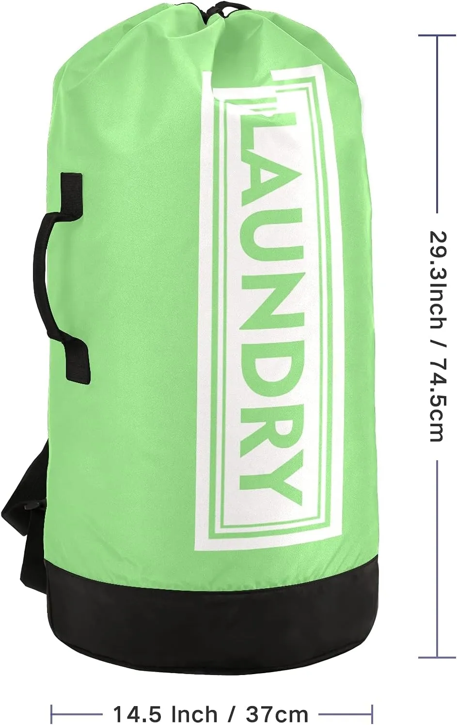 Cyan blue Laundry Backpack Large Heavy Duty Laundry Bag for College Students Laundry bag with Shoulder Straps Dirty Clothes Organizer for Traveling Waterproof (One color a day, good mood every day)