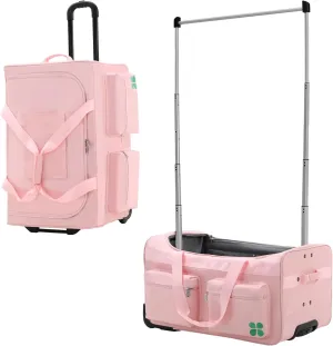 Dance Bag With Garment Rack, 27" Dance Garment Bags for Dancers Girls Competition, Collapsible Rolling Dance Garment Bag with Wheels for Travel, Duffle Bag Luggage for Women and Men