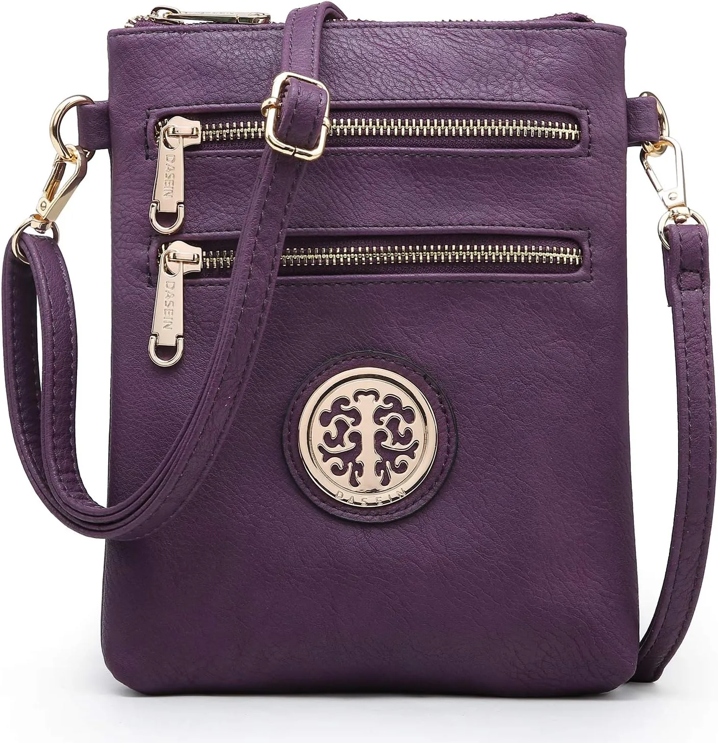 Dasein Women Small Crossbody Bag Lightweight Shoulder Purses Multi Zipper Pockets Phone Purse Handbag