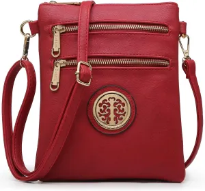 Dasein Women Small Crossbody Bag Lightweight Shoulder Purses Multi Zipper Pockets Phone Purse Handbag
