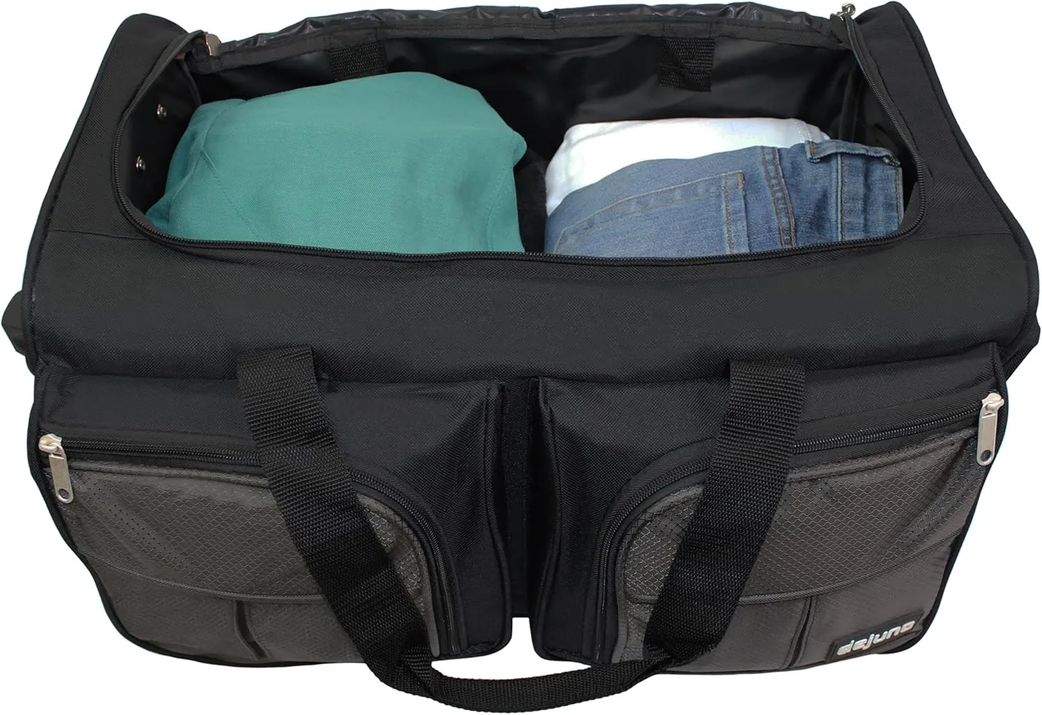 Dejuno 28-Inch Rolling Duffle Bag, Charcoal, Large
