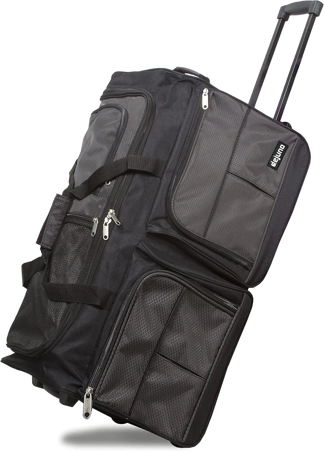 Dejuno 28-Inch Rolling Duffle Bag, Charcoal, Large