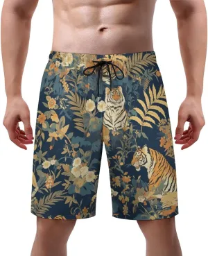 Delerain Men's Swim Trunks Quick Dry Swim Shorts with Mesh Lining Mens Bathing Suit