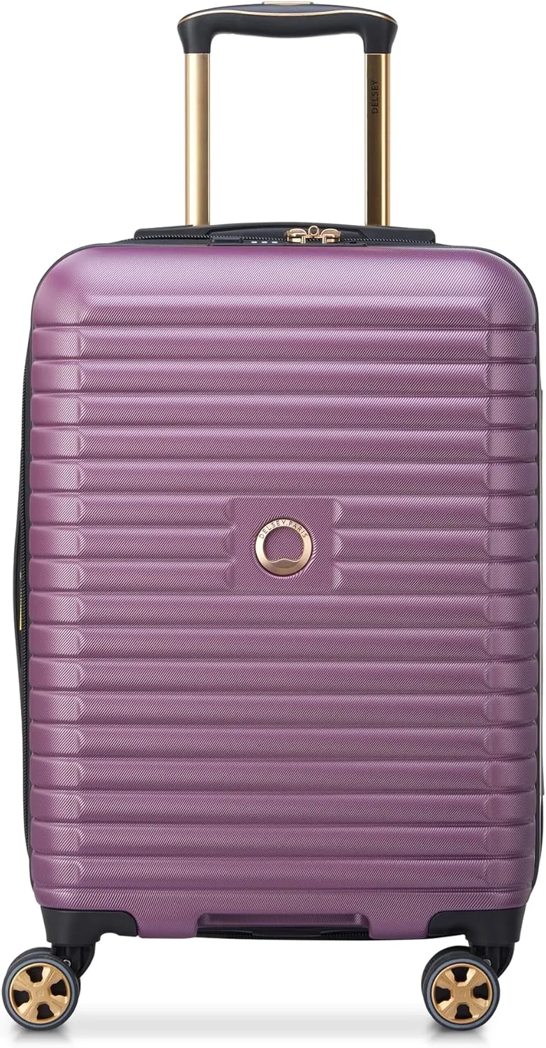 DELSEY PARIS Cruise 3.0 Hardside Expandable Luggage with Spinner Wheels, Plum, Carry on 21 Inch