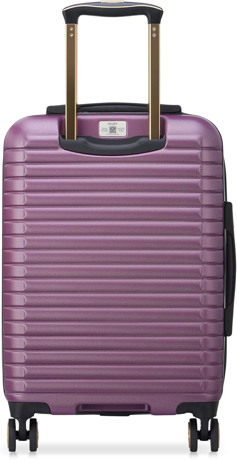 DELSEY PARIS Cruise 3.0 Hardside Expandable Luggage with Spinner Wheels, Plum, Carry on 21 Inch