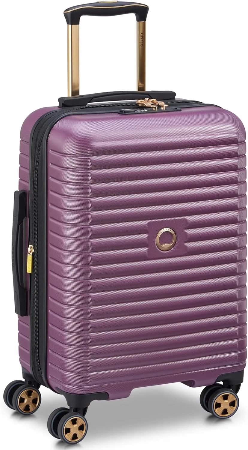 DELSEY PARIS Cruise 3.0 Hardside Expandable Luggage with Spinner Wheels, Plum, Carry on 21 Inch