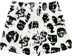 DIOTSR Mens Graphic Print Shorts Cool Mesh Basketball Shorts Casual Flat Front Shorts Summer Drawstring
