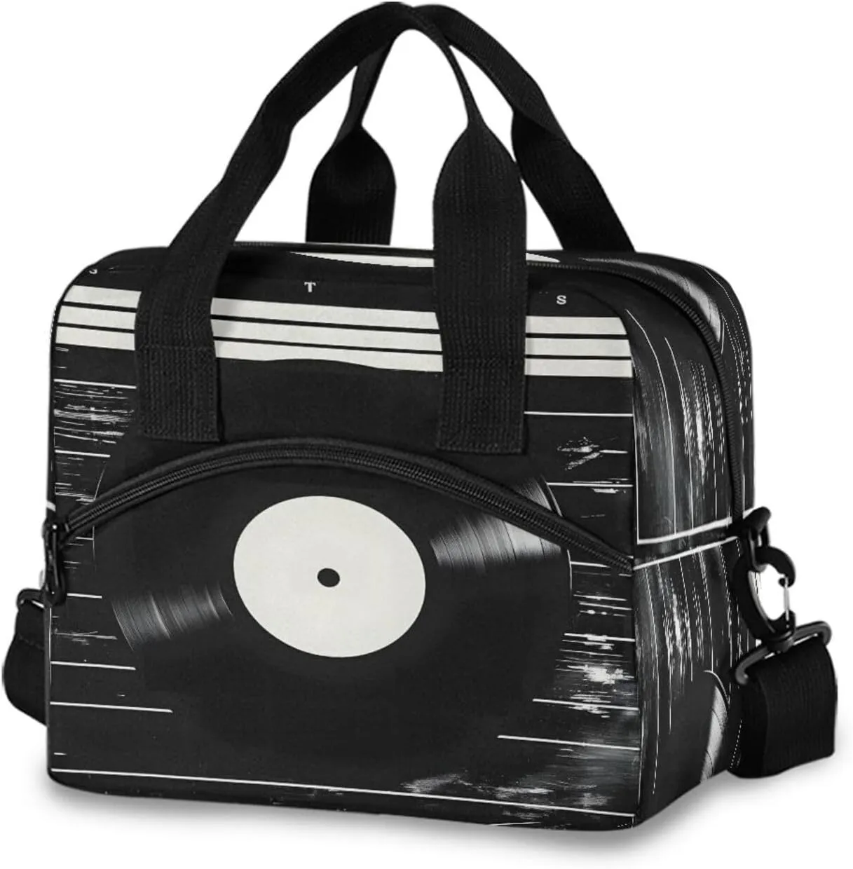 Disk Lunch Box for Men Women Adults Insulated Lunch Bag Cooler Bag with Adjustable Shoulder Strap for Work Picnic Travel