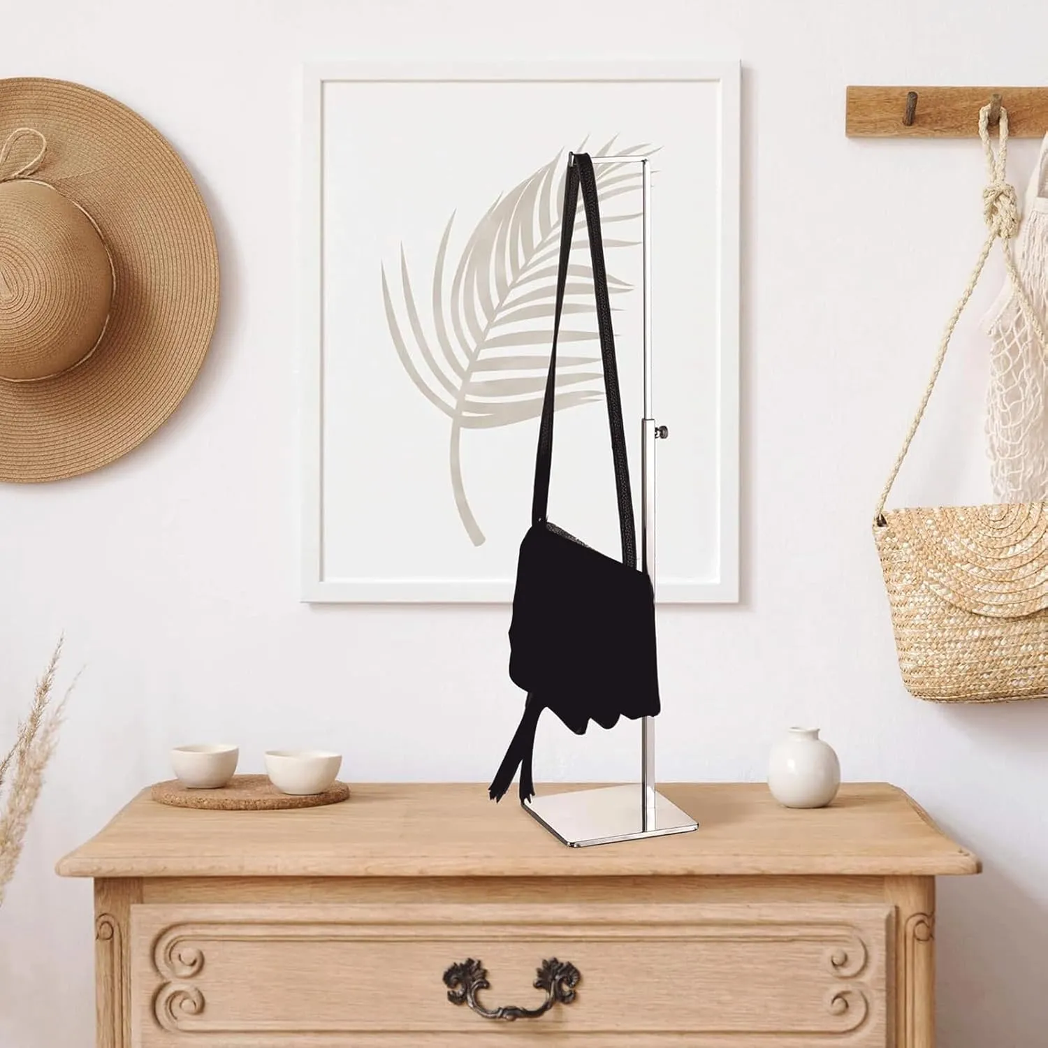 Display Stand Metal Bag Stand Holder 7-Type Counter Display Rack 3 Pack Purse Display Stand for Bag Handbag Bracelets