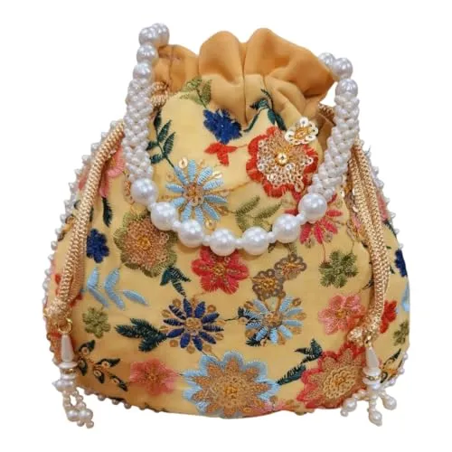 DMS RETAIL Potli Bags For Wedding Return Gifts For Women In Bulk, Ladies Return Gifts For Pooja Birthday Kitty Party Shagun Mehndi Sangeet Pack of (Pack of 9)