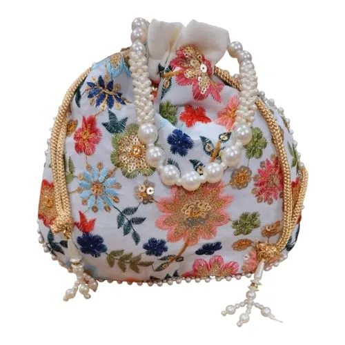 DMS RETAIL Potli Bags For Wedding Return Gifts For Women In Bulk, Ladies Return Gifts For Pooja Birthday Kitty Party Shagun Mehndi Sangeet Pack of (Pack of 9)