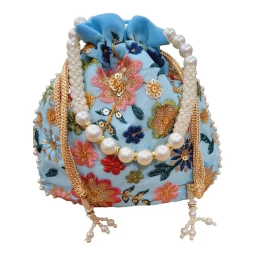 DMS RETAIL Potli Bags For Wedding Return Gifts For Women In Bulk, Ladies Return Gifts For Pooja Birthday Kitty Party Shagun Mehndi Sangeet Pack of (Pack of 9)