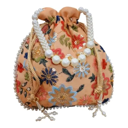 DMS RETAIL Potli Bags For Wedding Return Gifts For Women In Bulk, Ladies Return Gifts For Pooja Birthday Kitty Party Shagun Mehndi Sangeet Pack of (Pack of 9)