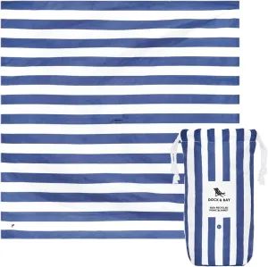 Dock & Bay Picnic Blanket - Quick Dry & Water Resistant - 100% Recycled Materials - Extra Large (94x66) - Whitsunday Blue