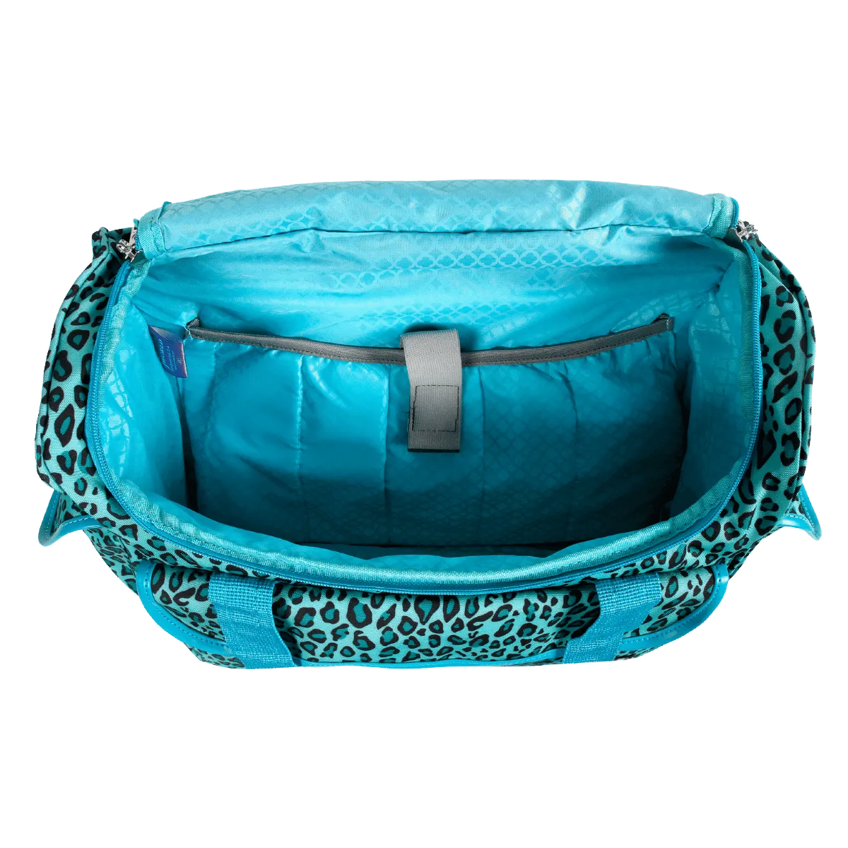 Donna Rolling Duffle Bag in Mint Leopard