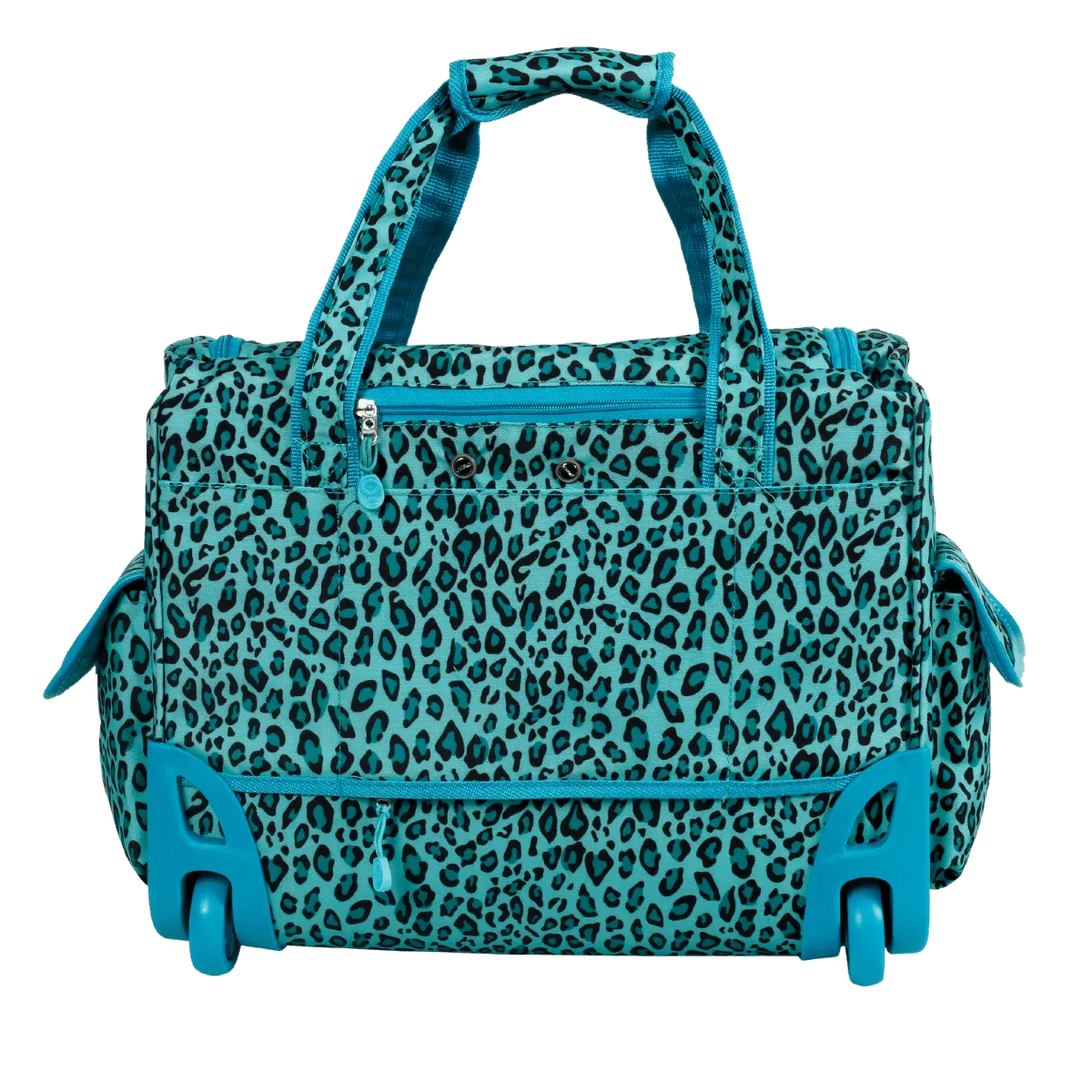 Donna Rolling Duffle Bag in Mint Leopard