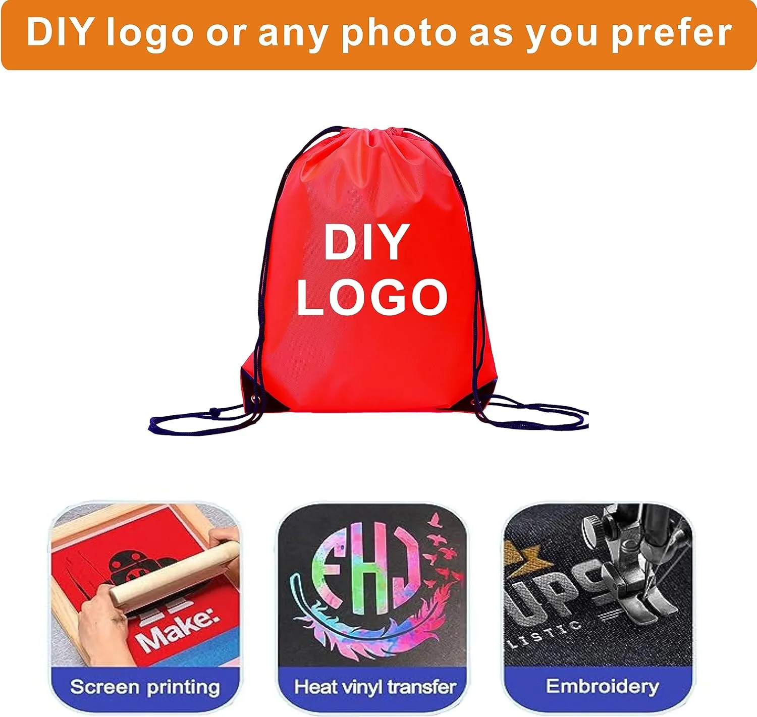 Drawstring Backpack Bulk 20 Pcs Draw String Backpack Bags DIY Gym Sports Traveling Yoga Cinch Bag Sackpack Drawstring (Red)