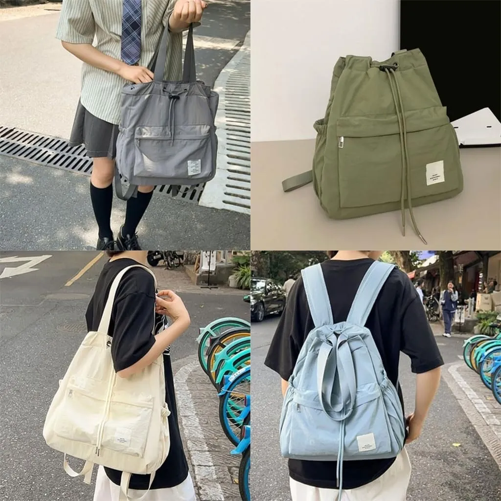Drawstring Backpack Leisure Handbag Large Capacity Backpack Casual Daypacks Student School Bag Travel Bag for Teens