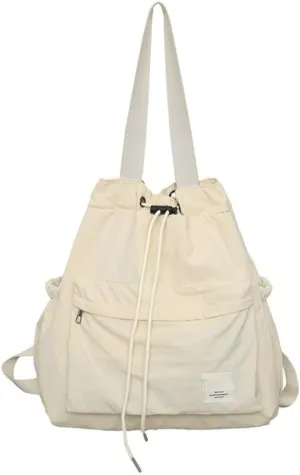 Drawstring Backpack Leisure Handbag Large Capacity Backpack Casual Daypacks Student School Bag Travel Bag for Teens