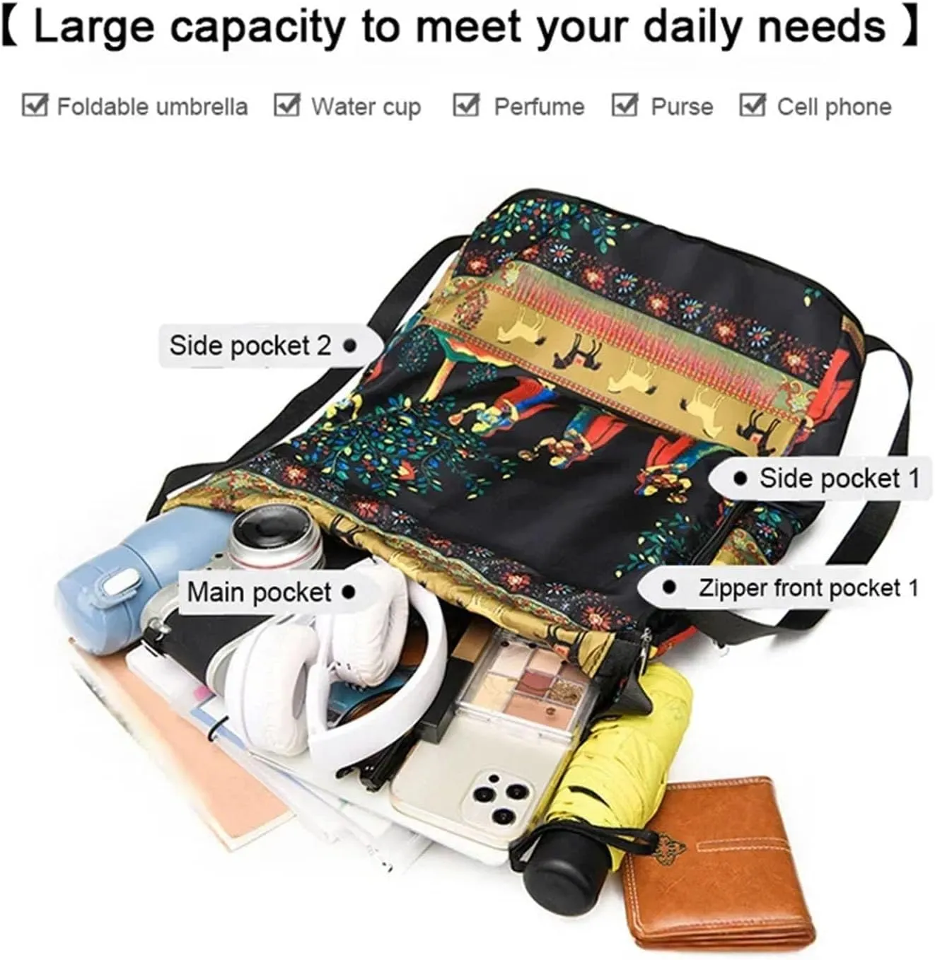 Drawstring Foldable Large Capacity Dry-wet Separation Travel Sports Backpack Waterproof Gym Bag with Multiple Pockets (A)