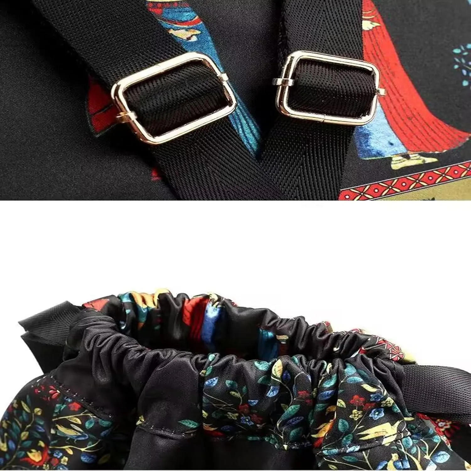 Drawstring Foldable Large Capacity Dry-wet Separation Travel Sports Backpack Waterproof Gym Bag with Multiple Pockets (A)