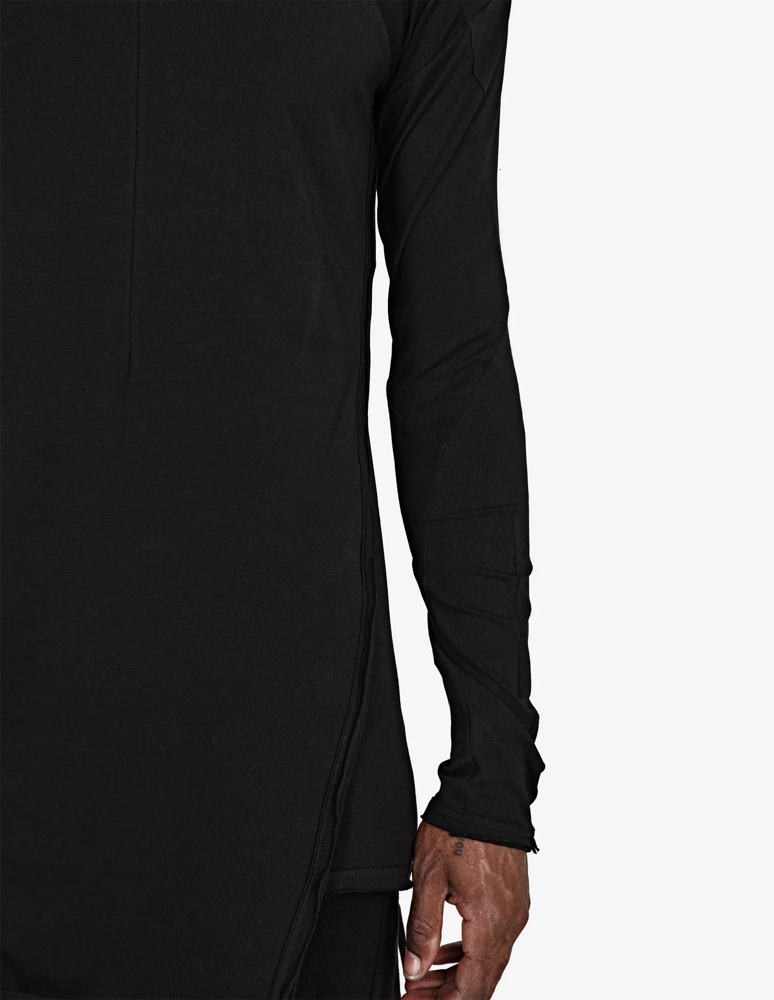 Drawstring-Panel Longsleeve