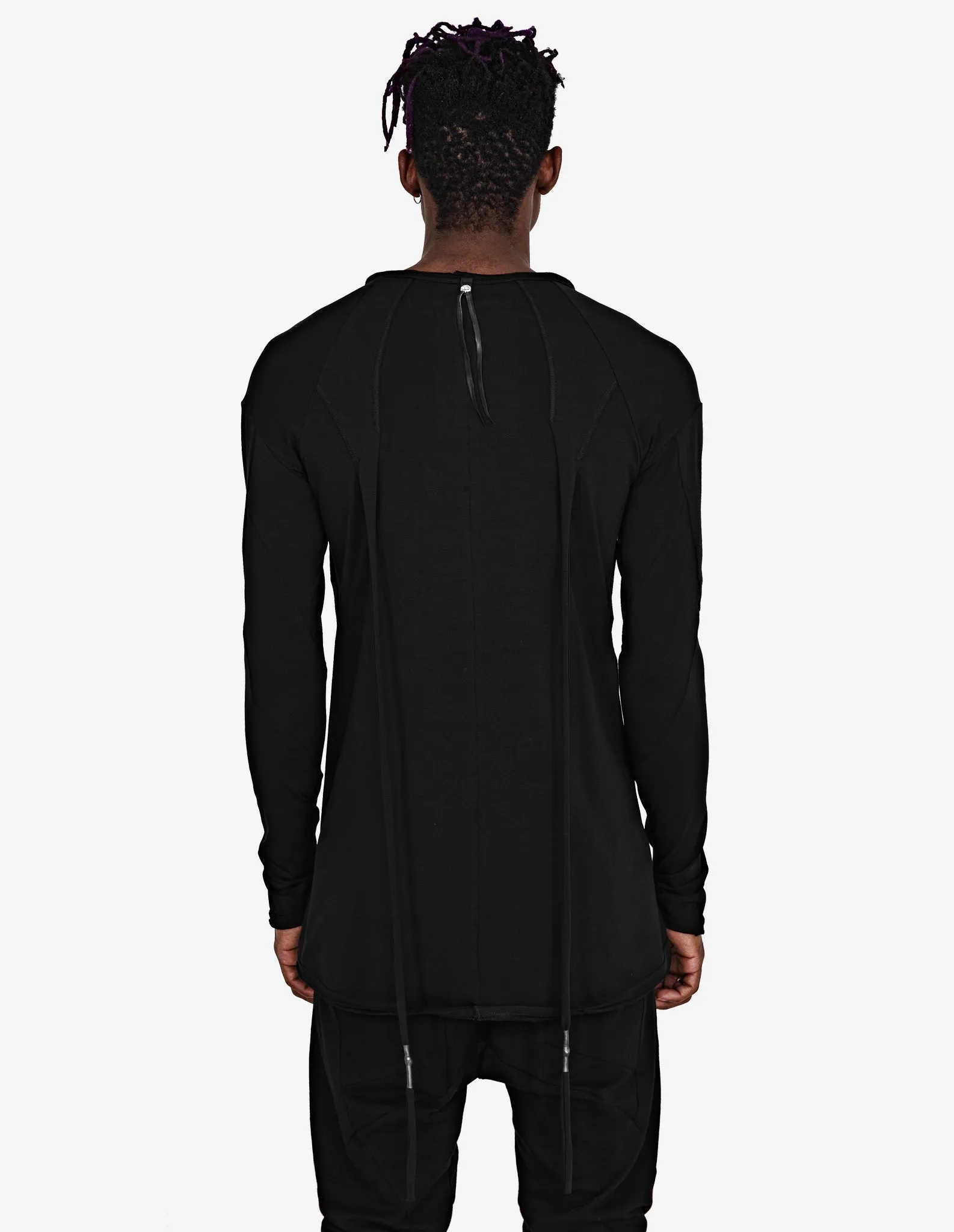 Drawstring-Panel Longsleeve