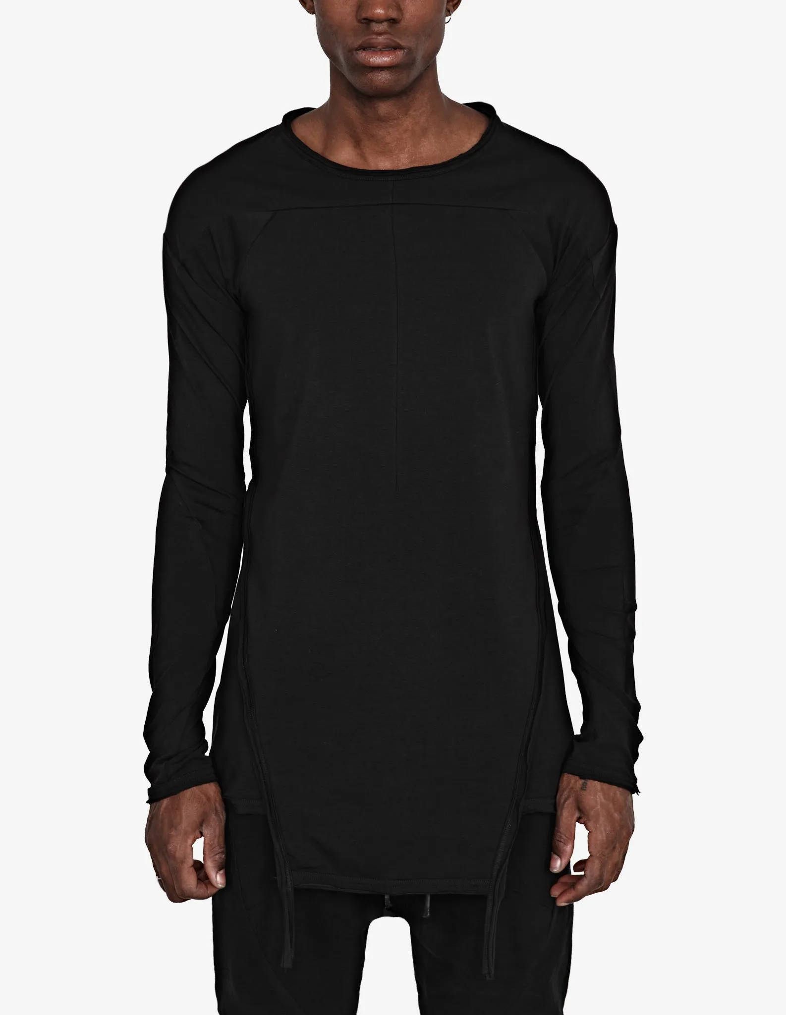 Drawstring-Panel Longsleeve