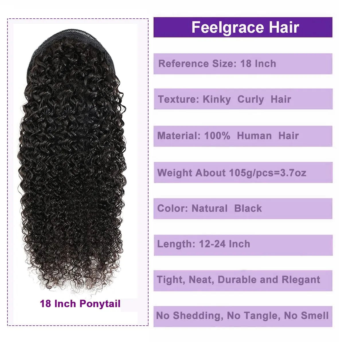 Drawstring Ponytail Human Hair Bun For Women 10A Brazilian Virgin Human Hair Afro Kinky Curly Clip In Ponytail Extension Human Hair Pieces 120g Natural Color (12 Inch, Kinky Curly)