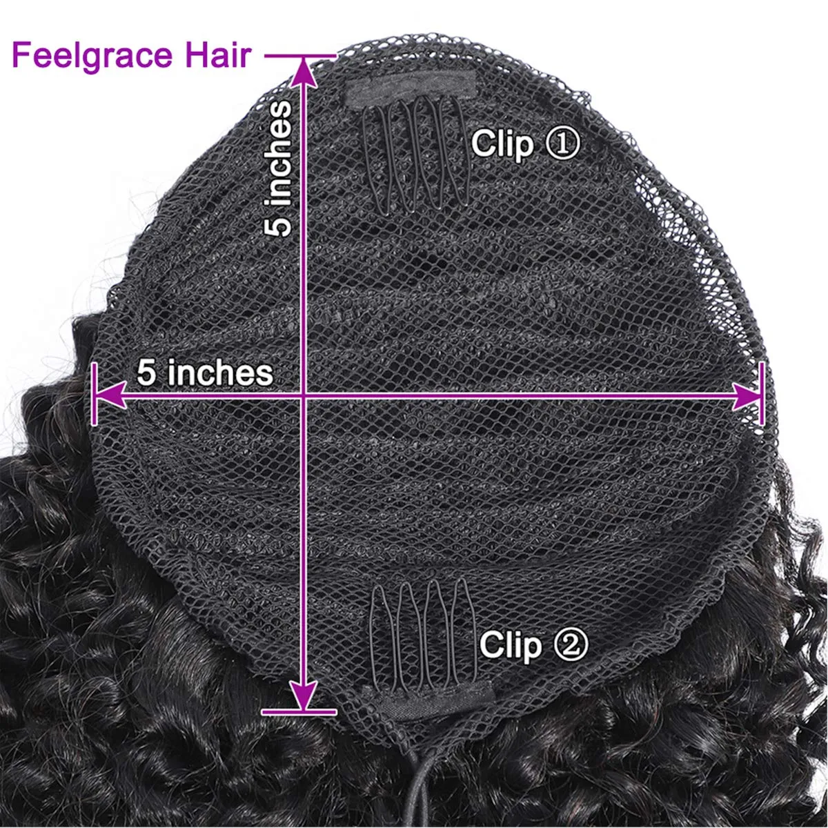 Drawstring Ponytail Human Hair Bun For Women 10A Brazilian Virgin Human Hair Afro Kinky Curly Clip In Ponytail Extension Human Hair Pieces 120g Natural Color (12 Inch, Kinky Curly)