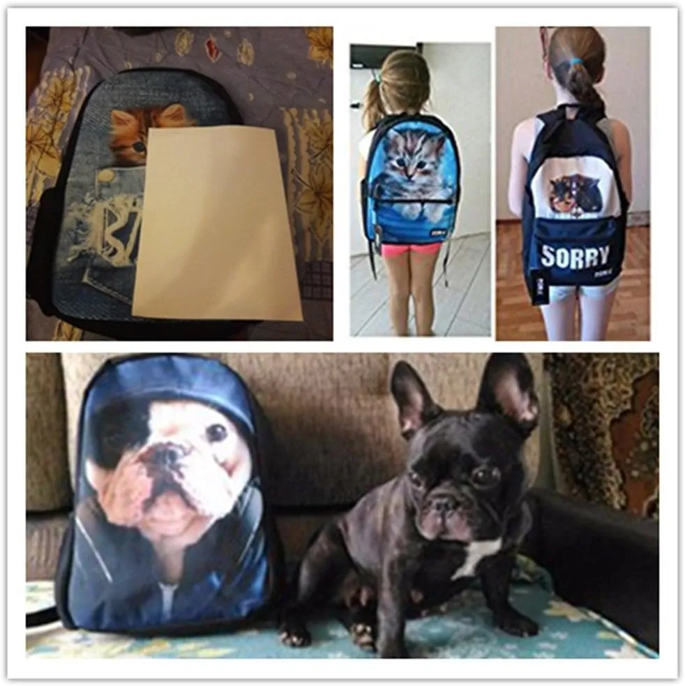 Dreaweet Cute Beagle Kid Backpack 3D Animal Panda Book Bag for School Travel Shoulder Bag Casual Daily Satchel