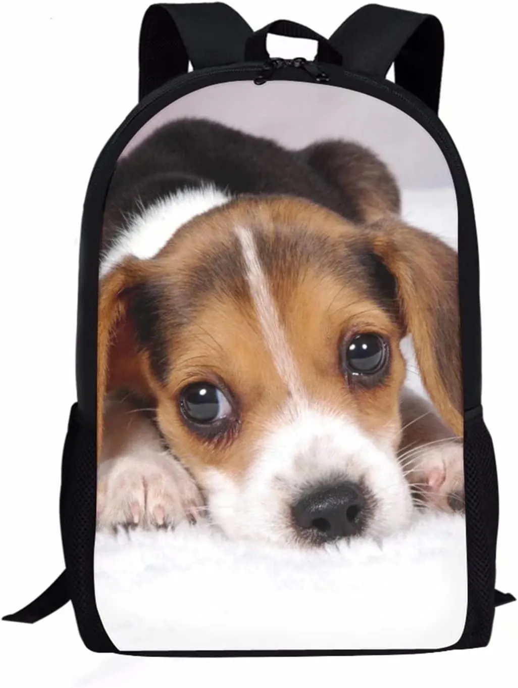 Dreaweet Cute Beagle Kid Backpack 3D Animal Panda Book Bag for School Travel Shoulder Bag Casual Daily Satchel