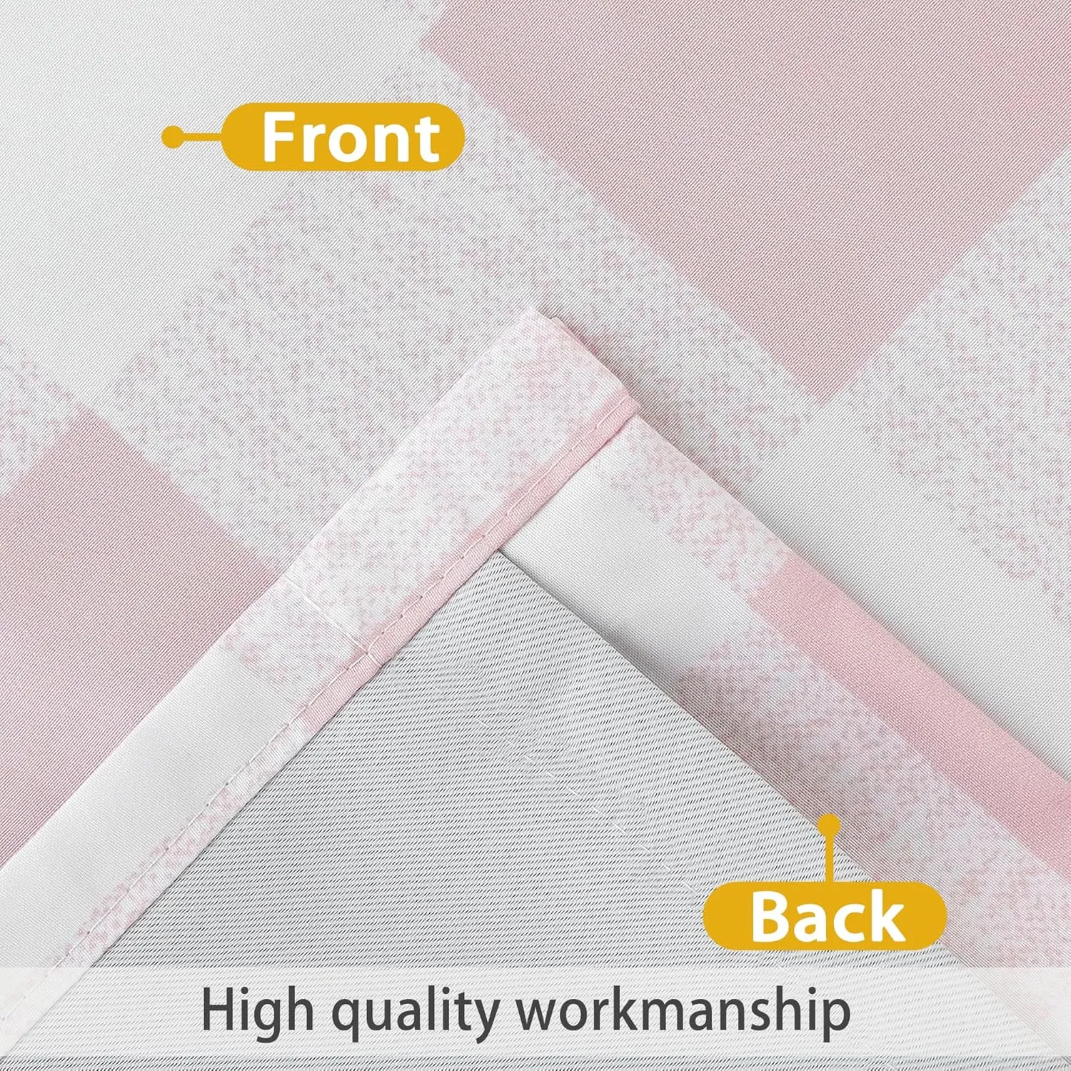 DriftAway Buffalo Plaid Check Curtains Blackout Room Darkening Thermal Insulated Pink and White Buffalo Checkered Window Drapes for Farmhouse Bedroom Living Room Grommet Curtain 2 Panels 84 Inch Long