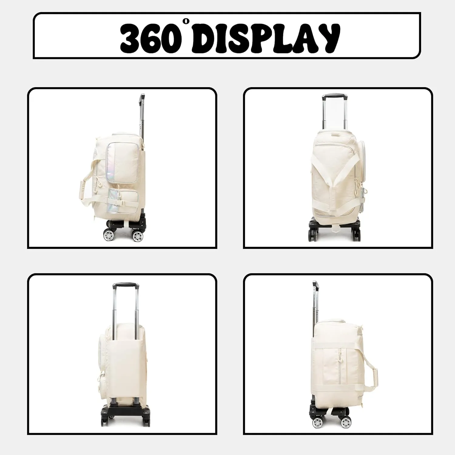 Duffle Bag for Travel Bag with Wheels for Women Weekender Bags for Women Travel with Makeup Bag Gym Bag Hospital Bag for Women with Toiletry Bag Dance Bag with Shoes Compartment
